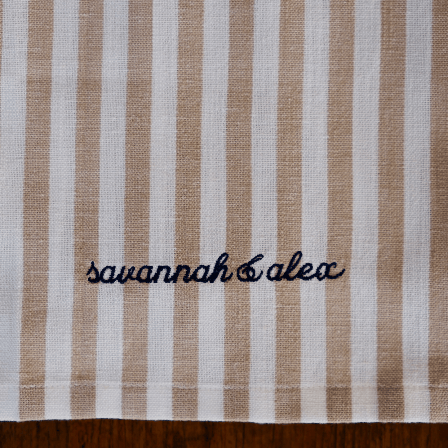 Custom Striped Tea Towel