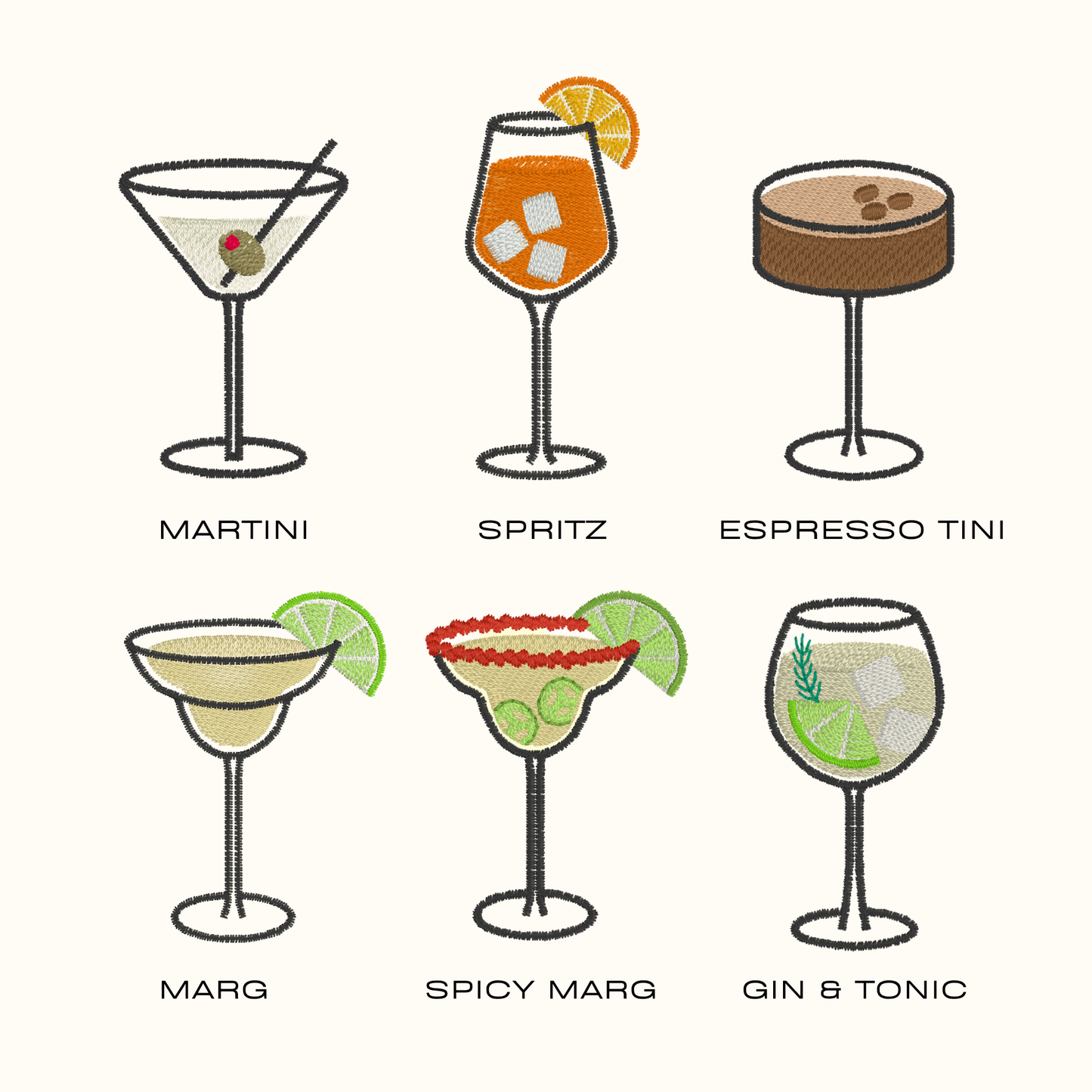 Custom Cocktail Ruffle Tea Towel