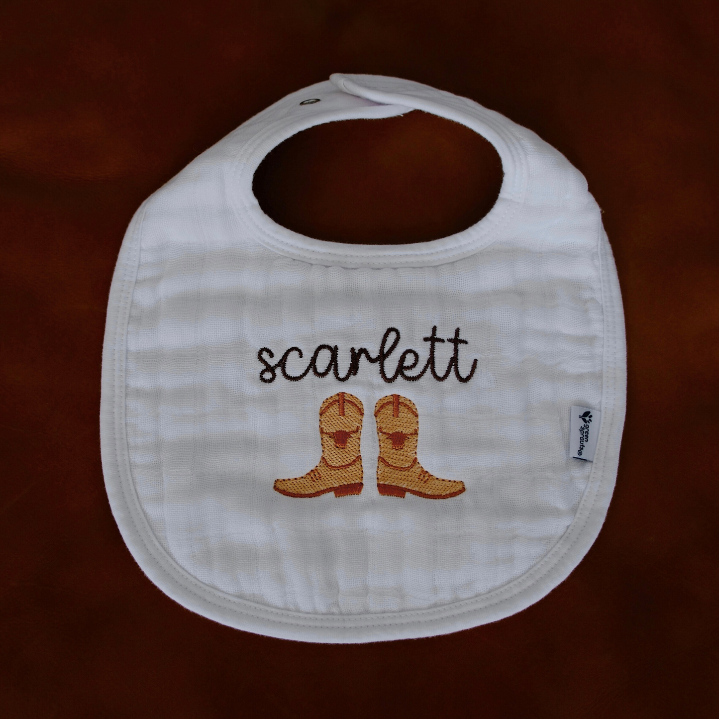 Custom Texas Longhorn Boot Bib